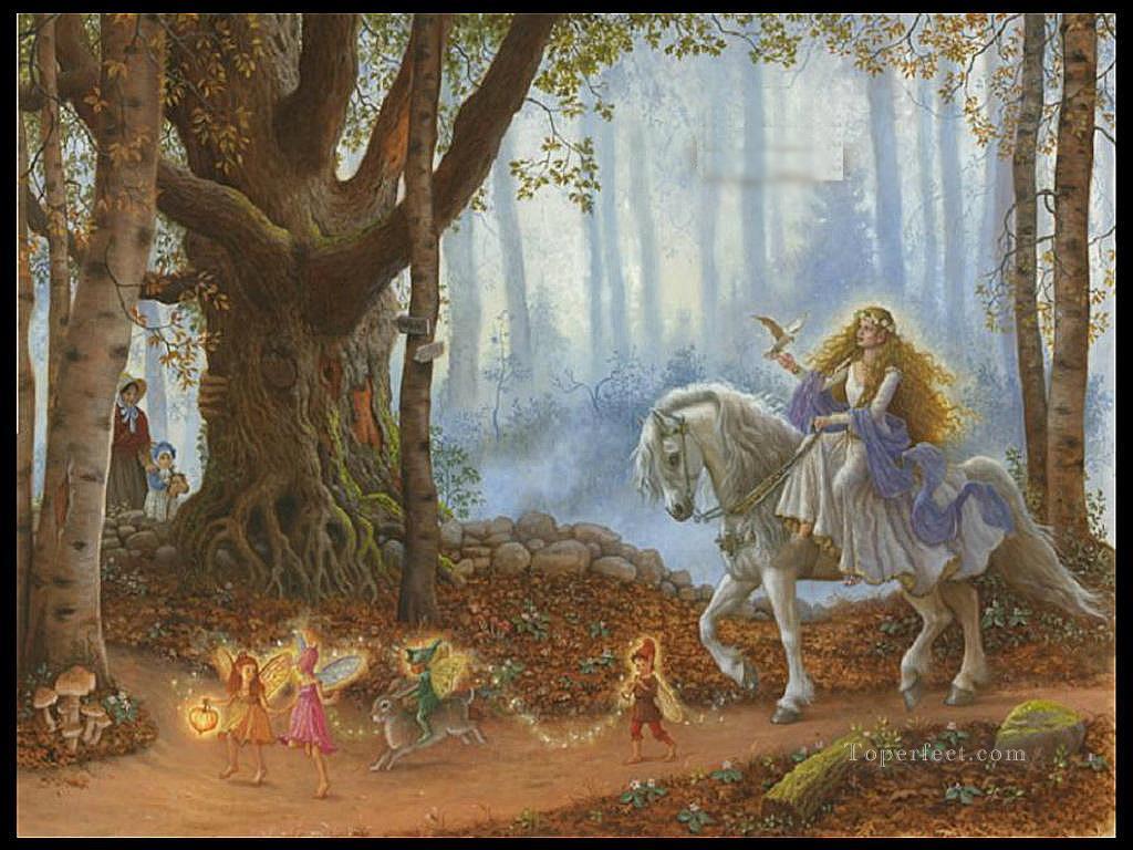 子供用のレディ・ボルの妖精油絵